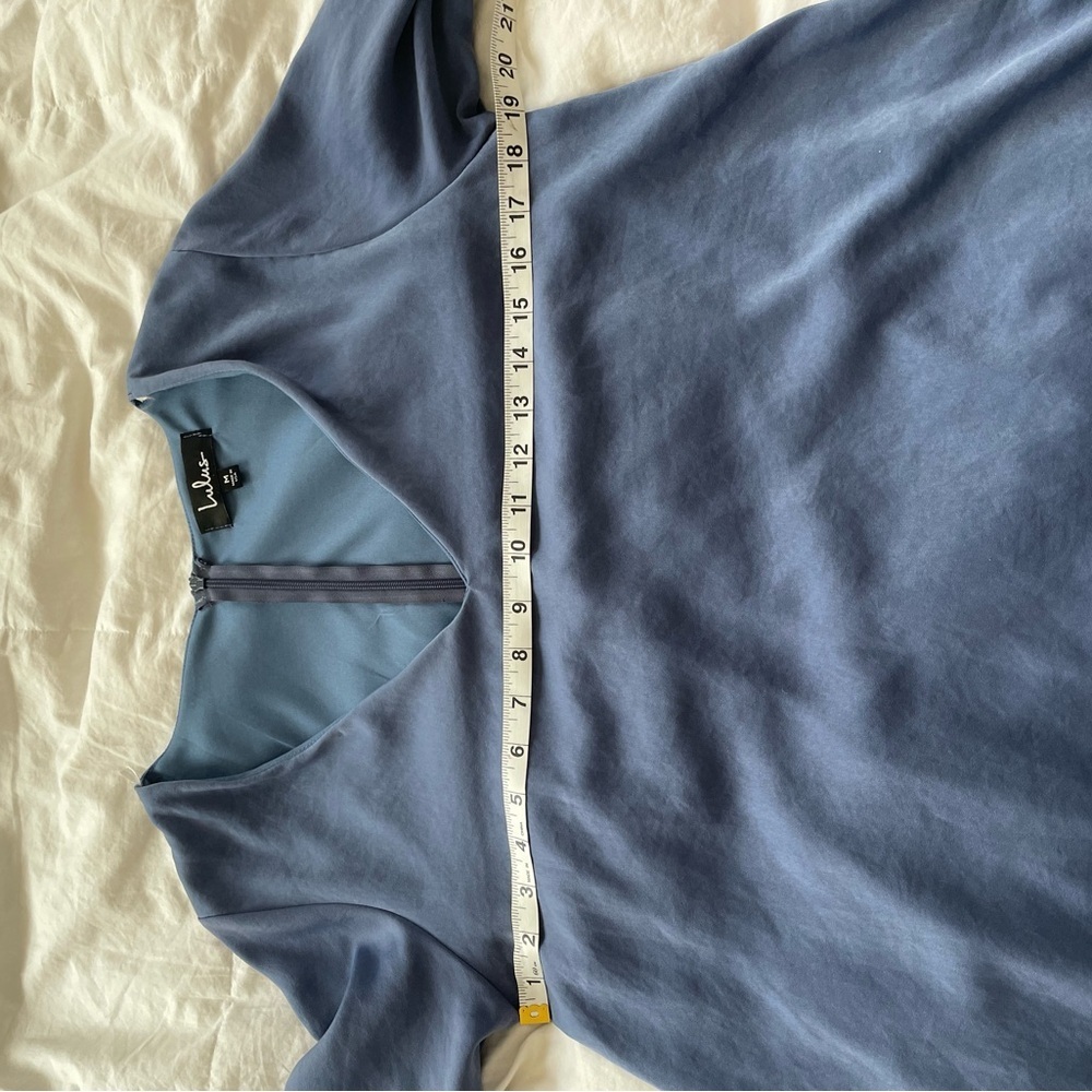 Lulu's Blue Ruffle Sleeve Top | M - Picture 10 of 12